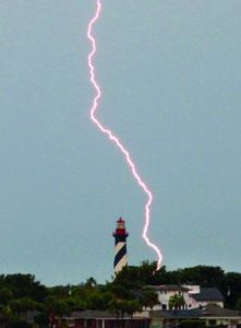 Lightning doesn't hit the tallest object every time, but height makes strikes more likely. Photo by Daron Dean/St. Augustine Record