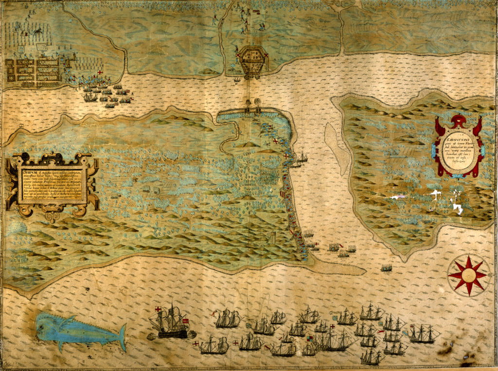 1589 Boazio Map of St. Augustine.