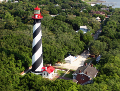 ariel view of St. Augustine lighthouse