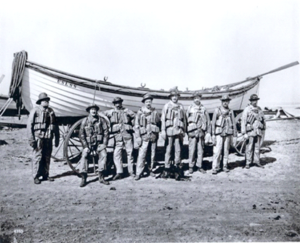 U.S.L.S.S. crew with their lifeboat